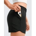 thumbnail image 5 of CRZ YOGA Girls Feathery-Fit Soft Athletic Shorts with Zipper Pocket Tennis Soccer Running Casual Liner Kids Teen, 5 of 7