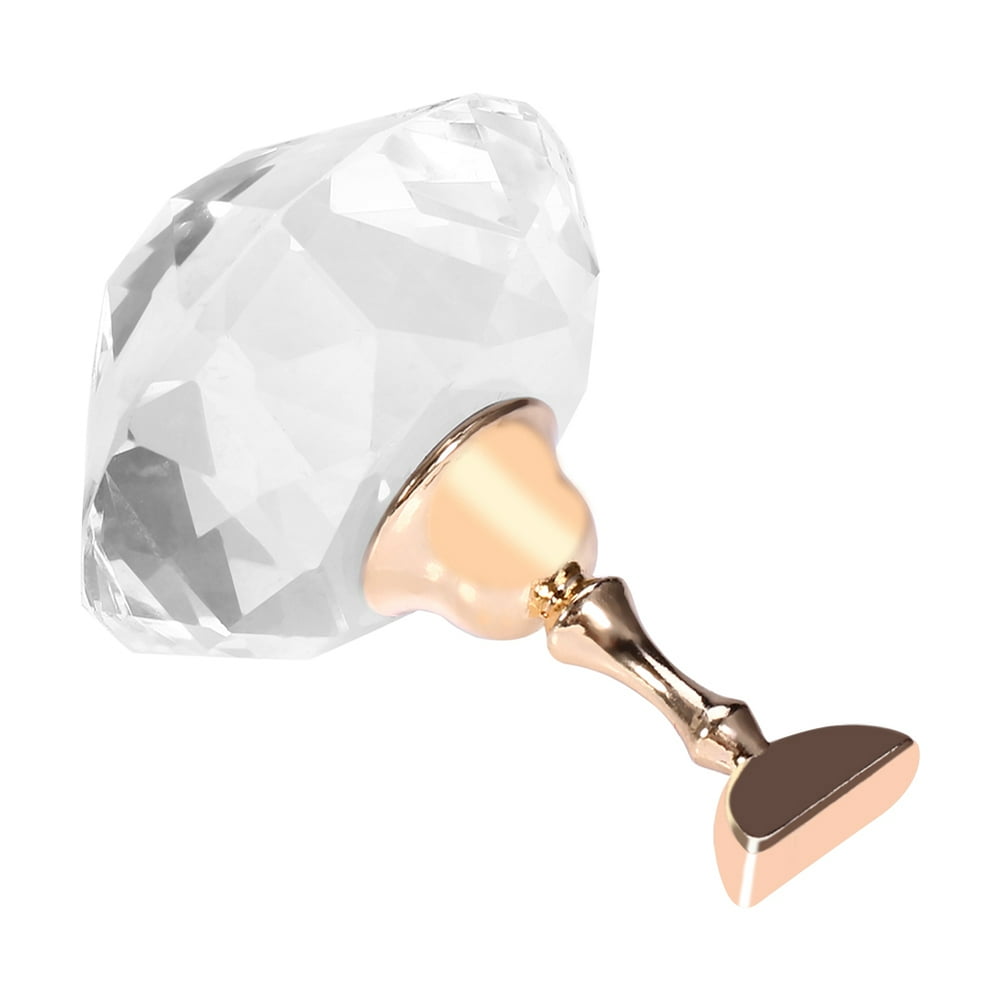 Tebru 4 Types Nail Tip Practice Stand Base Alloy Holder Nail