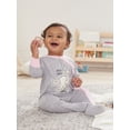 Gerber Baby Girl Sleep 'n Play Footed Pajamas, 4Pack