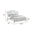 thumbnail image 3 of Landmark Traditional Style Queen 5PC Bedroom Set Made With Wood in Silver, 3 of 16