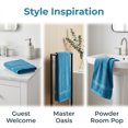 thumbnail image 7 of REGALWOVEN Hand Towels Set of 2 Embroidered Floral Pattern Decorative Towel Cotton Absorbent Soft Bathroom Hand Towel Set Blue 14" x 31", 7 of 7