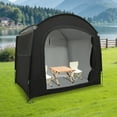 thumbnail image 3 of Portable Bike Storage Shed, Outdoor Bicycle Storage Tent, Durable 210D Oxford Fabric Shelter with Fiberglass Poles, for Backyard Patio Garden Bike Cover, 3 of 17
