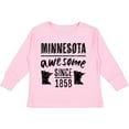 thumbnail image 3 of Inktastic Minnesota Awesome Since 1858 Boys or Girls Long Sleeve Toddler T-Shirt, 3 of 5