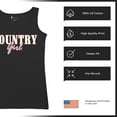 thumbnail image 6 of Country Girl Logo Women's Tank Top Western Rodeo Style Southern Pride Cowgirl Rustic Feminine Farm Life Ranch, 6 of 7
