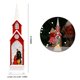 thumbnail image 2 of Adorno decorativo de lámpara navideña con luz de linterna de viento de iglesia navideña para gabinete de mesa, 2 of 5