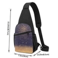 thumbnail image 4 of Disketp Sling Backpack,Multipurpose Crossbody Shoulder Bag Travel Hiking Daypack-Gold Black Glitter, 4 of 6