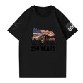thumbnail image 4 of Hogleaql Usa Flag Tee Shirt for Men 4th Of July Crew Neck American Flag Print Short Sleeve Tee Patriotic Casual Independence Day Loose Pullover Tops Black L, 4 of 6