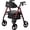 Red, variant on NOVA Star 8 Petite Foldable Rollator Walker - Lightweight 18 lb Aluminum Frame, 8 Wheels, Adjustable Height, Padded Seat & Backrest, for Petite Adults 410 - 54, 300 lb Capacity, Purple