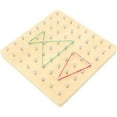 thumbnail image 3 of CHUANK 2 Pack Wooden Geoboard Mathematical Wood Nail Board Toy Portable Array Block Board Graphical Educational Shape Recognition Matching Boards Toy Preschool Learning Toys for Kids Boys, 3 of 6