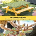 thumbnail image 6 of Spring Flowers Table Cloths for 3 Foot Rectangle Tables, Pink Yellow Wildflowers Country Plants Green Patio Waterproof Elastic Fitted Tablecloths, Washable Rectangular Table Cover for Camping, 6 of 8