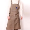 thumbnail image 5 of Delantal de chef Dinheiro, delantal ajustable con espalda cruzada de lona para hombres y mujeres, delantal de trabajo, cocina, 5 of 5