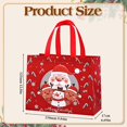 thumbnail image 3 of Christmas Gift Bags with Handles, 12.8X9.84X6.69" Non Woven Xmas Tote Bags, Christmas Goodie Bags, Christmas Wrapping Pouches, Festive Shopping Holders, Holiday Storage Bags for Gift Packaging, 3 of 6