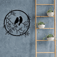 thumbnail image 4 of Arte de pared de metal con silueta de pájaro en la rama de un árbol, decoración para sala de estar, jardín, dormitorio, oficina, 4 of 4