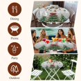 thumbnail image 7 of Christmas Tree Round Tablecloth, Fitted Table Cover with Elastic for 36"-44" Round Tables, Grey Retro Winter Ball Berry Snowflakes Table Cloth Outdoor Indoor Dinning Party Waterproof Tablecloths, 7 of 7