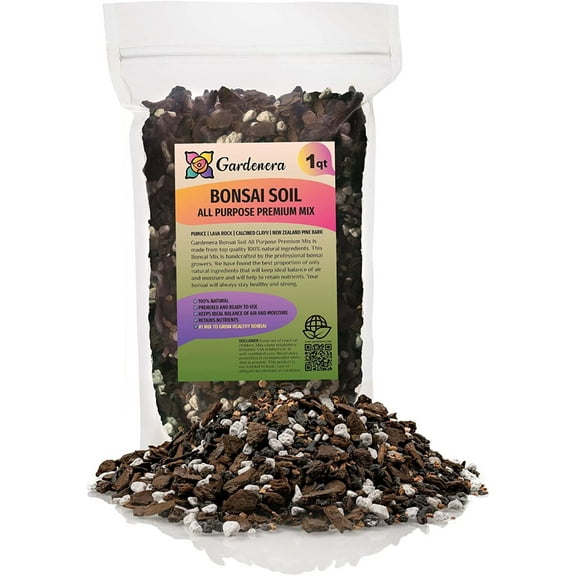 Gardenera Premium Bonsai All Purpose Mix Soil, 1 qt