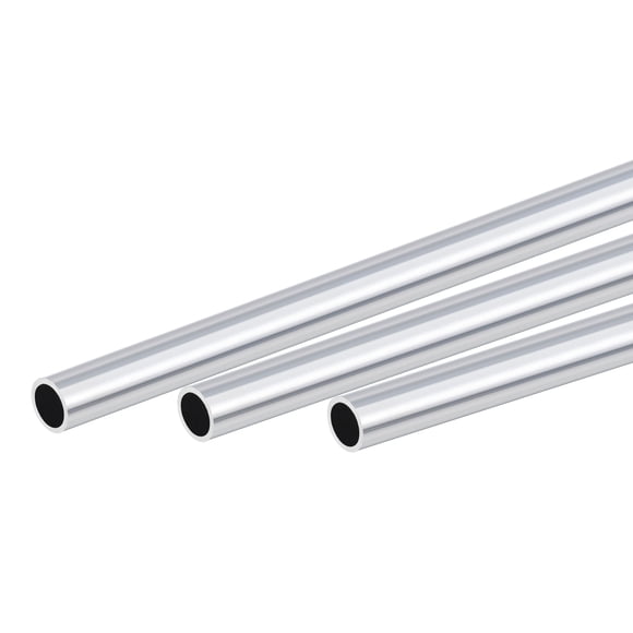 Unique Bargains 10mm OD 8mm Inner Dia 300mm Length 6063 Aluminum Round Tube 3 Pack