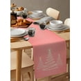 thumbnail image 3 of Table Runners 60 Inches Long Dress Scarves, Chritsmas Tree Lights Farmhouse Kitchen/Dining Table Runner, Small Coffee Tablerunners, Pink Xmas New Year Holiday 13x60 Inch, 3 of 7