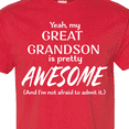 thumbnail image 4 of Inktastic Yeah My Great Grandson is Pretty Awesome T-Shirt, 4 of 5