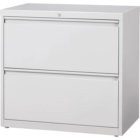 Scranton & Co 2-Drawer Modern Metal Lateral Filing Cabinet in Light Gray
