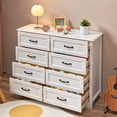 thumbnail image 4 of White Dresser for Bedroom, Lofka 47" Wide Luxury 8 Drawers Dresser with Black Metal Handle, Smooth Gliding, Easy Assembly, Anti-Tip, 4 of 11