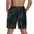 thumbnail image 4 of Haiem Lavender Flowers Mens Swim Trunks with Compression Liner 2 in 1 Swimming Shorts Stretch Swimwear Quick Dry,Board Shorts-Medium, 4 of 9