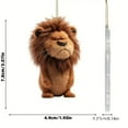 thumbnail image 3 of Adorable Lion Keychain Cute Animal Figure Key Ring for Kids and Adults, Durable and Lightweight Pendant, 3 of 5