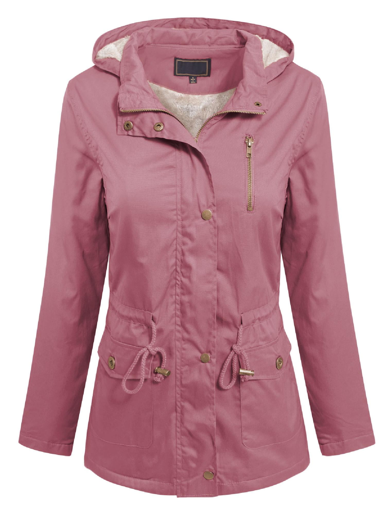 MixMatchy Women's Faux Fur Waist Drawstring Lightly Padded Utility