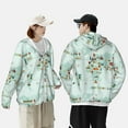 thumbnail image 4 of Fotbe World Travel Map Chaqueta con Protección Solar UPF 50+ para Hombre y Mujer, Camisa con Capucha y Bolsillos-Small, 4 of 7