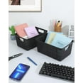 thumbnail image 3 of Set of 6 Plastic Storage Baskets Pantry Organization and Storage Containers Organizer Bins Small Baskets for Shelves Drawers Desktop Closet Playroom Classroom Office, Black, 3 of 7