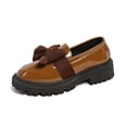 thumbnail image 2 of Women's Cute Bowknot Design Loafers Trending Solid on Loafers for Daily Wear Color Khaki Size 42, 2 of 8