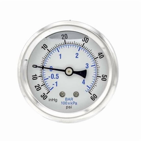 Pic Gauges Compound Gauge,1/4 in. NPT,2-1/2 in. PRO-202L-254CD