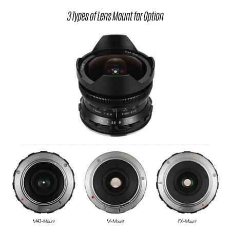 andoer fisheye m43 aperture appareils