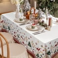 thumbnail image 3 of Christmas Tablecloth, Christmas Table Cloth Winter Snowflake Xmas Holiday Rectangular Tablecloth for Christmas Decor, Waterproof Wrinkle Free Red Christmas Tablecloth for Rectangle Tables 60 X 120, 3 of 6