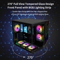thumbnail image 2 of Funda para juegos de PC SZSKYING con 9 ventiladores ARGB, ATX Mid-Tower, 2 of 9