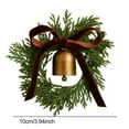 thumbnail image 5 of Shoreew Mini Christmas Cedar Wreath Small Artificial Xmas Wreath with Bell And Ribbon Bow for Christmas Tree Mantle Window Fireplace Kitchen Decoration, 5 of 7