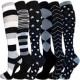 thumbnail image 1 of CHOK Compression Socks for Men & Women  6 Pairs  S-M, 1 of 5