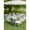 thumbnail image 4 of Outdoor Tablecloth with Umbrella Hole for Patio/Picnic/Party/Camping, Green Monstera Deliciosa Waterproof Table Cloth Rectangle Table Cover Washable, Summer Botanical Tropical (52"x 70"), 4 of 9