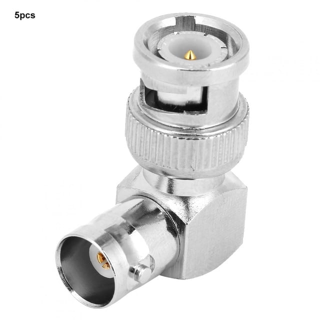 Adaptador BNC NikouMX 5 piezas en forma de L 90 Conector coaxial