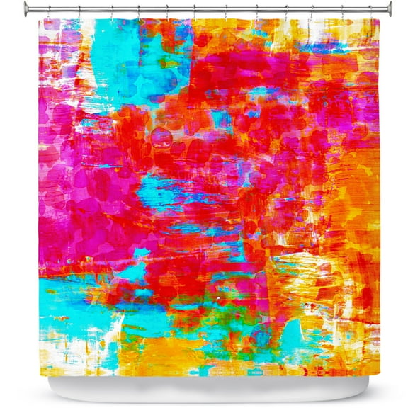 Shower Curtains 70" x 93" from DiaNoche Designs by Julia Di Sano - Abstract Jungle V