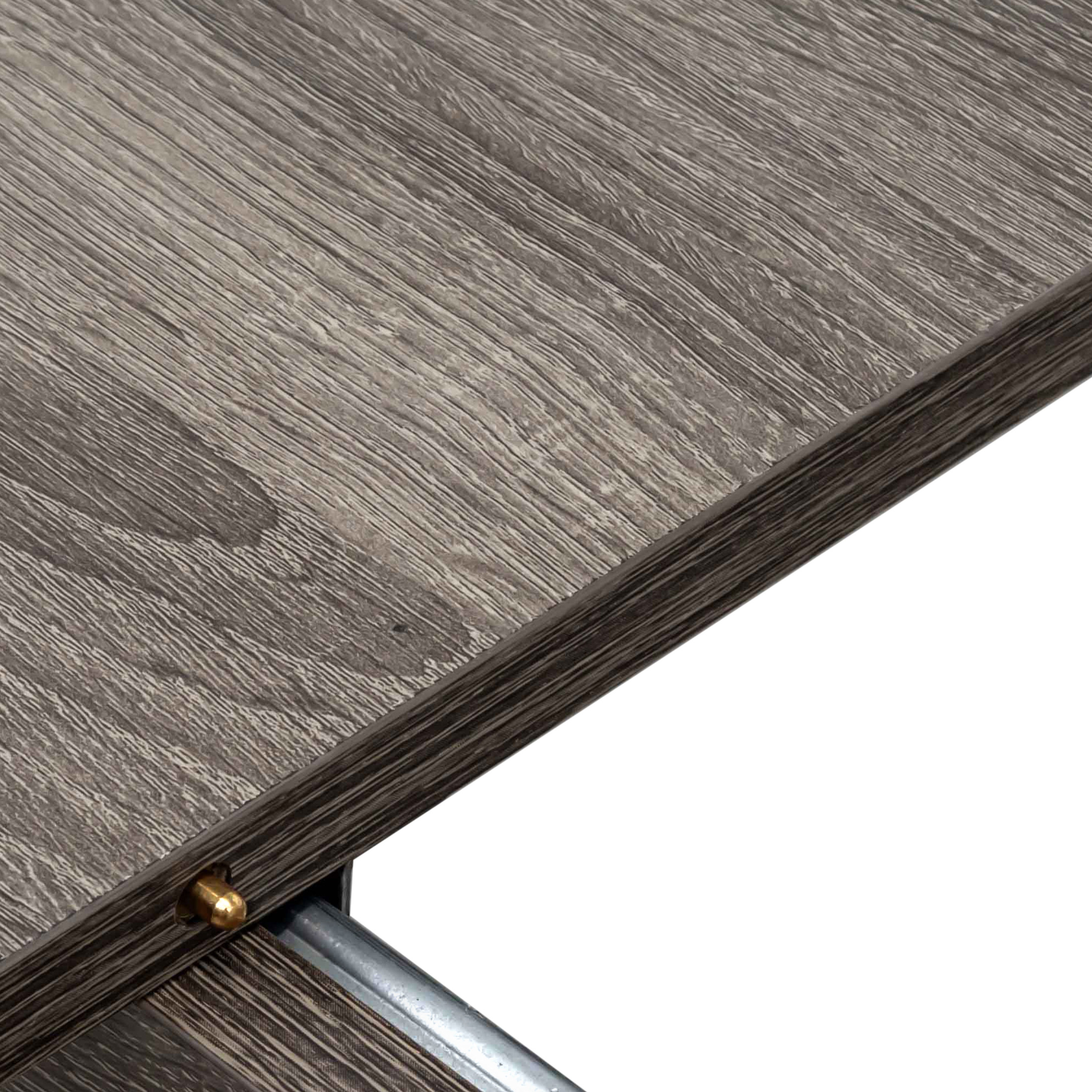 Noble House Lauren 106.5" Extendable Dining Table, Woodgrain Top, Modern Rectangular Wooden Kitchen Table, Dark Oak