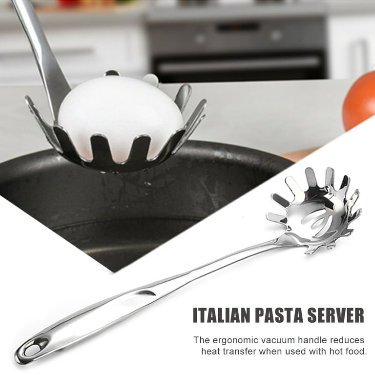 Stainless Steel Kitchen and Serving Utensils Three Piece Set Pasta Claw and  Serving Fork Serving Spoon by Metallic Evolution