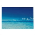 thumbnail image 2 of Landscape Cutting Board, Ocean Scenery Deep Sea Beach Hot Summer Themed Photo, Decorative Tempered Glass Cutting and Serving Board, Large Size, Turquoise Pale Blue, by Ambesonne, 2 of 5