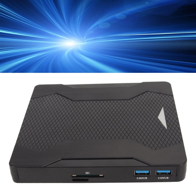 DVD , Strong Compatibility Low Noise External CD DVD Drive Multifunctional with Breath Light for File Burning for Desktops