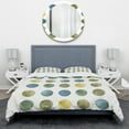 thumbnail image 2 of Designart 'Green Tones Geometric Circles' Geometric Duvet Cover Set, 2 of 4
