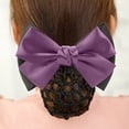 thumbnail image 4 of Barrette Pro Nœud pour Femmes Pince à Cheveux Nœud Papillon Filet Filet à Cheveux Dentelle Nœud Accessoires pour Cheveux Coiffures, Pince à Cheveux Polyester Rouge, 4 of 4