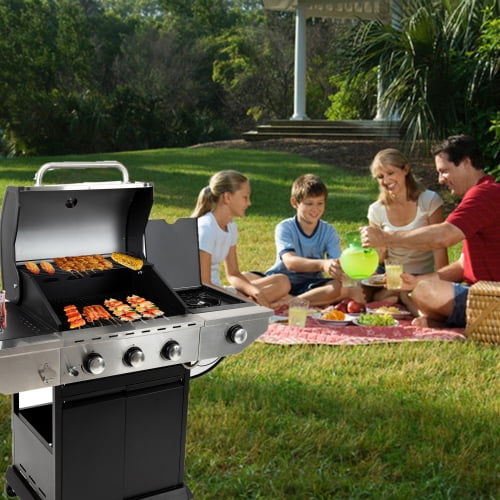 BATE Propane Grill 3 Burner Barbecue Grill Stainless Steel Gas Grill