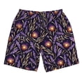 thumbnail image 5 of Goofa Lavender Flowers Printed Mens Swim Trunks Summer Quick Dry Short Beach Swimwear Bathing Suits-, 5 of 9