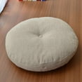 thumbnail image 3 of 15.75 Inch Round Seat Cushion - Super Thick Tufted Floor Pillow with Linen Cover - Japanese Style Tatami Meditation Yoga Cushion for Indoor Outdoor Use - Reading Chair Pad Large Sitting Mat, 3 of 3
