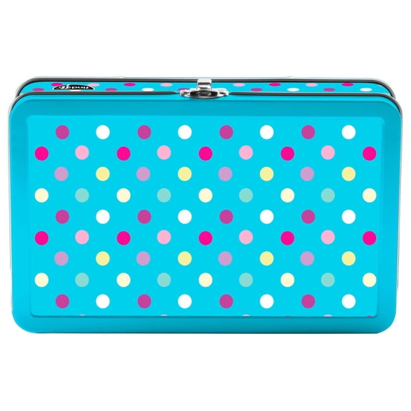 Find It Tin Pencil Box Polka Dots, New Condition, FT07653