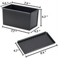 thumbnail image 2 of Pullman Loaf Pan with Lid, 0.99Lb Rectangular Toast Box Mold, 8.4 x 4.7 x 4.3-Inch Nonstick Bough Box for Homemade Bread Baking (Black), 2 of 7